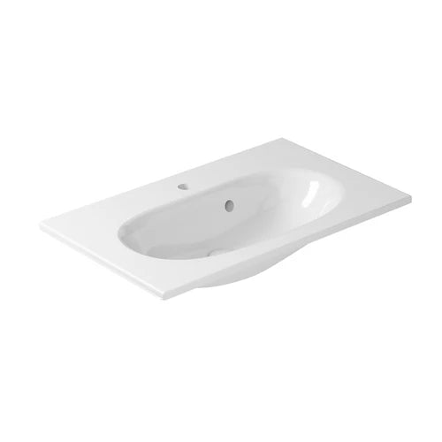 Lavabo consolle inst. sospesa-soprapiano l.75 cm 75 x 45