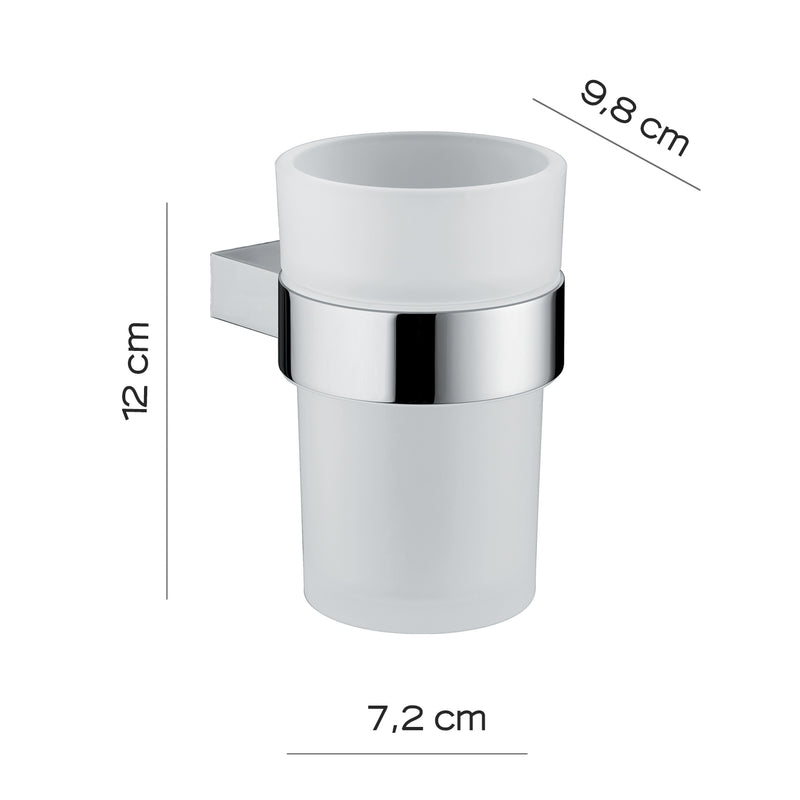 Portaspazzolini in ottone e Cromall Gedy serie Canarie - Cromato