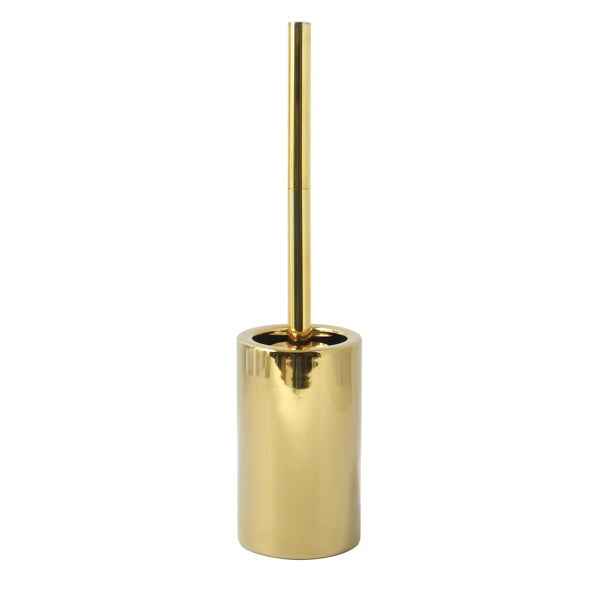 Scopino WC con supporto in ceramica modello Tubo - Oro Lucido by CeramicStore | Lo specialista del tuo bagno