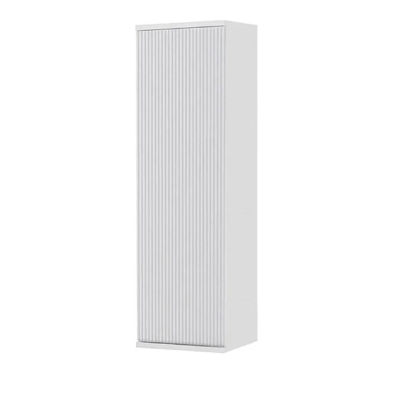 Pensile portaoggetti Cannettato 112 cm un anta Bianco Opaco