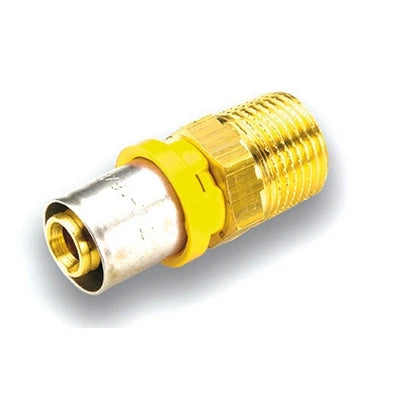 Raccordo per multistrato gas diritto maschio 26 x 1/2