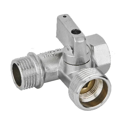 Rubinetto lavatrice a sfera a 3 vie 1/2 x 3/4 x 1/2 dn 8