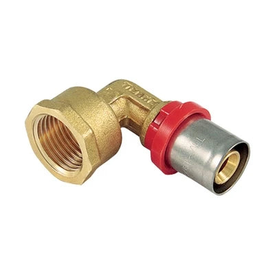 Raccordo press curvo femmina compact per multistrato 26 x 3 0 -3/4