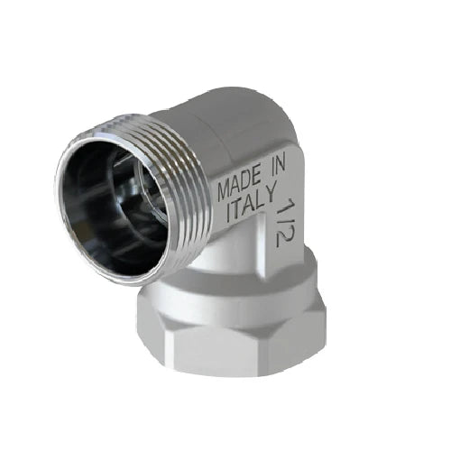 Raccordo curvo femmina cromato 1/2 24x19 fil d.16