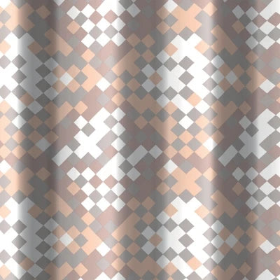 Tenda per doccia 2 lati in tessuto cm. 180 x 200 mod. frammento beige -