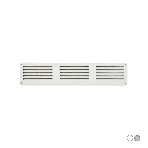 Griglia da sovrapporre in metallo con rete l. 300 x h. 60 mm alluminio argento