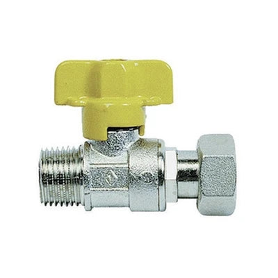 Rubinetto a sfera per gas mf con bocchettone 1