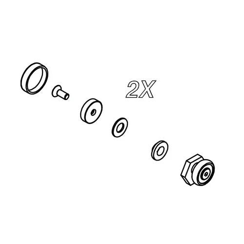 Kit scorrimento per box doccia hexa -