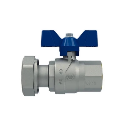 Valvola a sfera p.t. con farfalla evolution femmina-dado girevole 1/2x3/4 dn 15 pn 50