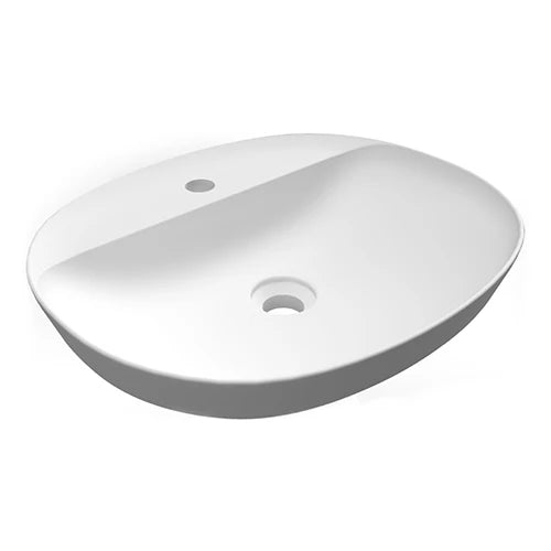 Lavabo ad incasso ovale monoforo variant 50 x 42 cm bianco