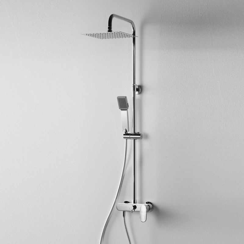 Colonna Doccia Tonda ARES Argo con soffione quadrato 25x25 cm miscelatore con deviatore incorporato by CeramicStore | Lo specialista del tuo bagno