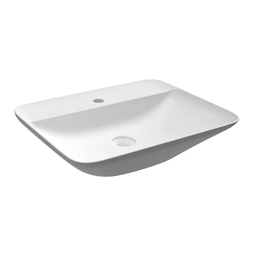 Lavabo da appoggio rettangolare monoforo variant 55x42cm bianco
