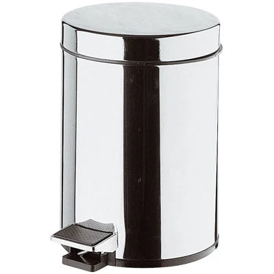 Pattumiera per toilette cilindrica con apertura a pedale 5 litri lux diam. 200 x h. 290mm
