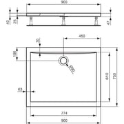 Piatto Doccia Ultra Flat 90x75 H4 Ideal Standard - VERSIONE OUTLET by CeramicStore | Lo specialista del tuo bagno