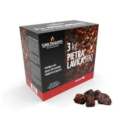 Pietra di lava 3kg per bbq a gas -