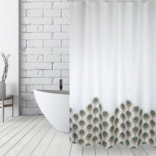 Tenda per doccia in tessuto poliestere peacock cm 180x200