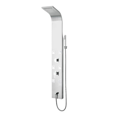 Pannello doccia multifunzione mod. cayman acciaio inox lucidato