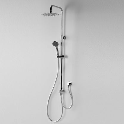 Colonna Doccia a Ponte ARES modello Eros con soffione tondo in metallo d.25 cm Design Minimale by CeramicStore | Lo specialista del tuo bagno