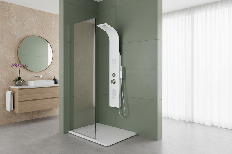 Pannello Doccia Collezione Verona DocciaGo in Alluminio - Finitura Bianca