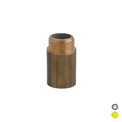 Prolunga in barra ottone 1/2 x 80 giallo