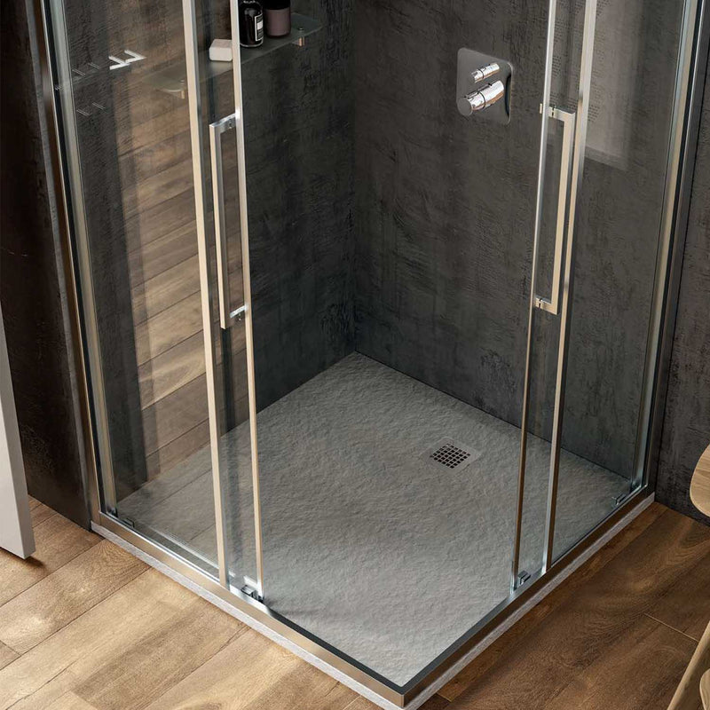 Piatto doccia rettangolare Effetto Pietra 90x100 Ideal Standard Ultra Flat S- Piletta NON inclusa by CeramicStore | Lo specialista del tuo bagno
