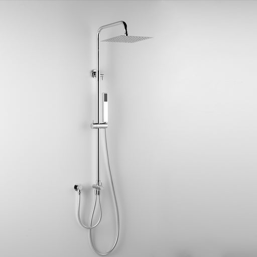 Colonna Doccia a Ponte ARES modello Eros con soffione quadrato in metallo 20x20 cm Design Minimale by CeramicStore | Lo specialista del tuo bagno