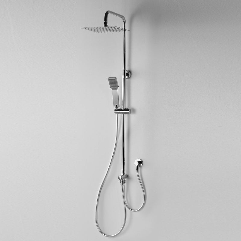 Colonna Doccia a Ponte ARES modello Eros con soffione quadrato in metallo 20x20 cm Design Minimale by CeramicStore | Lo specialista del tuo bagno