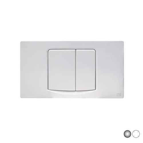 Placca piatta 2 tasti smile per cassetta incasso fusion bianca