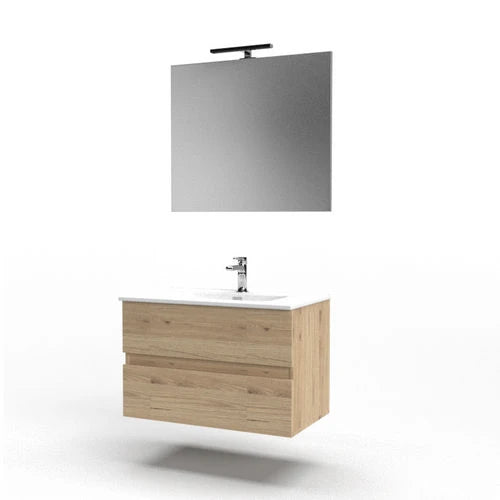 Mobile bagno sospeso mod. stile l. 80 cm cemento