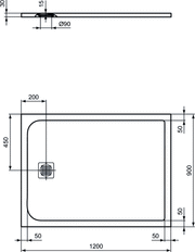 Piatto doccia rettangolare Effetto Pietra 90x120 Ideal Standard Ultra Flat S- Piletta NON inclusa by CeramicStore | Lo specialista del tuo bagno