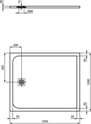 Piatto doccia rettangolare Effetto Pietra 100x120 Ideal Standard Ultra Flat S- Piletta NON inclusa by CeramicStore | Lo specialista del tuo bagno