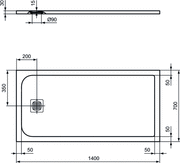 Piatto doccia rettangolare Effetto Pietra 70x140 Ideal Standard Ultra Flat S- Piletta NON inclusa by CeramicStore | Lo specialista del tuo bagno