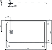 Piatto doccia rettangolare Effetto Pietra 80x140 Ideal Standard Ultra Flat S- Piletta NON inclusa by CeramicStore | Lo specialista del tuo bagno