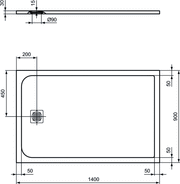 Piatto doccia rettangolare Effetto Pietra 90x140 Ideal Standard Ultra Flat S- Piletta NON inclusa by CeramicStore | Lo specialista del tuo bagno
