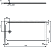 Piatto doccia rettangolare Effetto Pietra 80x160 Ideal Standard Ultra Flat S- Piletta NON inclusa by CeramicStore | Lo specialista del tuo bagno
