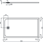 Piatto doccia rettangolare Effetto Pietra 90x160 Ideal Standard Ultra Flat S- Piletta NON inclusa by CeramicStore | Lo specialista del tuo bagno