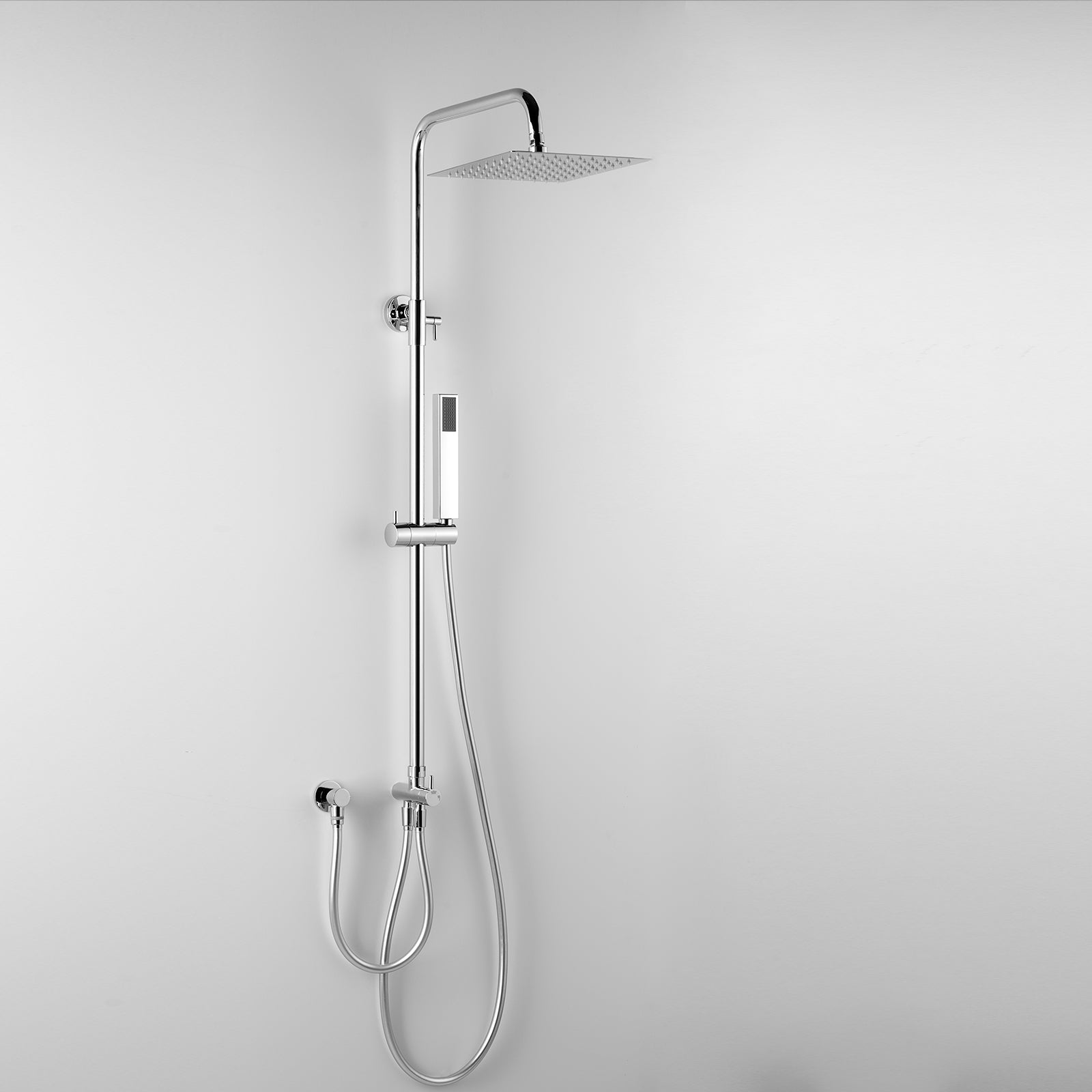 Colonna Doccia a Ponte ARES modello Eros con soffione quadrato in metallo 25x25 cm Design Minimale by CeramicStore | Lo specialista del tuo bagno