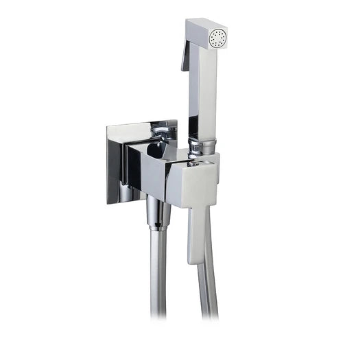 Set miscelatore a incasso quadro con shut-off e supp. integrato cromo