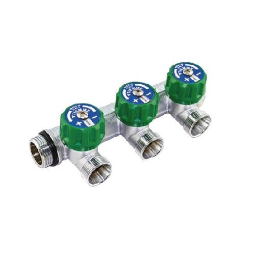 Collettori con rubinetti d arresto maxima corner 3/4 4 vie 24x19fil d.16