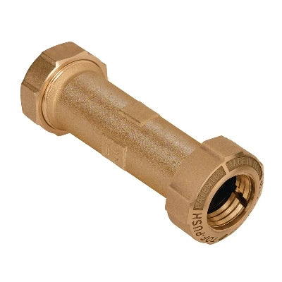 Monogiunto diritto prolungato per pe/pe con anello ottone 25 x 25 lungh. 125 mm