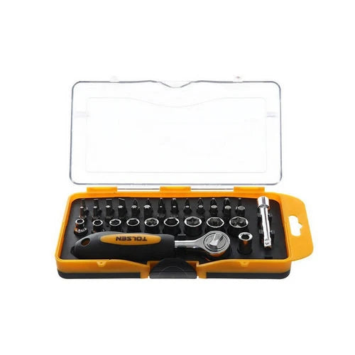 Set 30pz cricchetto da 1/4 con bussole e inserti misti -