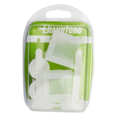 Kit cerniere per sedili in pvc con viti in plastica blister bianco