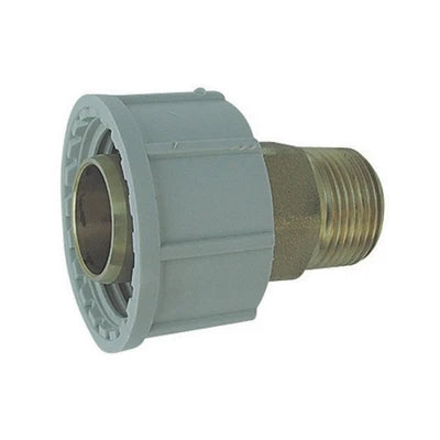 Adattatore maschio in ottone plasson per tubo polietilene 1 1/2 x 50
