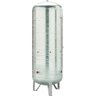Serbatoio zincato per accumulo verticale senza c.e. lt 500