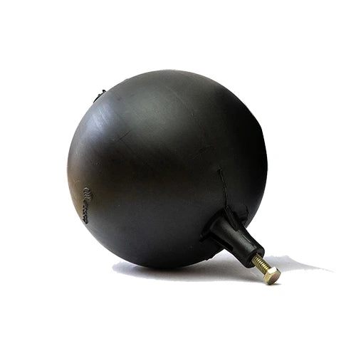 Sfera in plastica tonda nera per aste piatte diam. 150