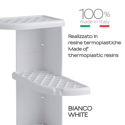 Portaoggetti doccia angolare modello Oscar di Gedy - Bianco by CeramicStore | Lo specialista del tuo bagno