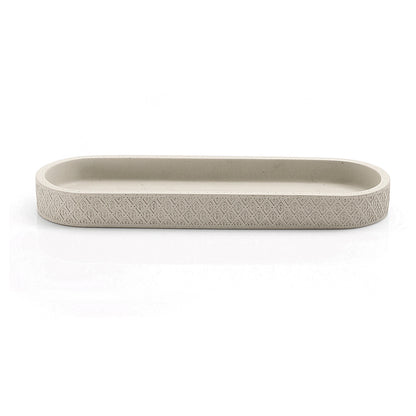 Vassoio Portaoggetti in cemento e bambà¹ Gedy serie Afrodite - Grigio by CeramicStore | Lo specialista del tuo bagno