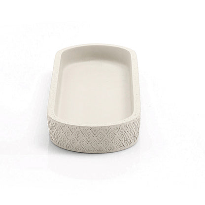 Vassoio Portaoggetti in cemento e bambà¹ Gedy serie Afrodite - Grigio by CeramicStore | Lo specialista del tuo bagno