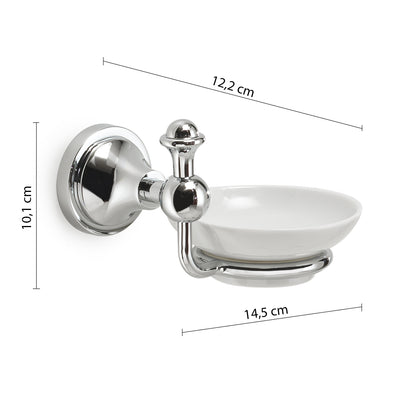 Portasapone a parete Nevis di Gedy - Cromato by CeramicStore | Lo specialista del tuo bagno