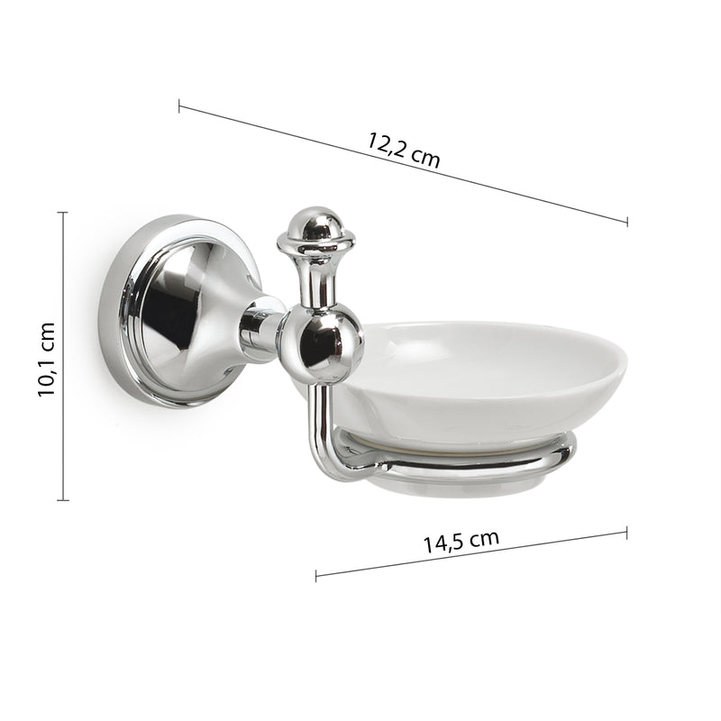 Portasapone a parete Nevis di Gedy - Cromato by CeramicStore | Lo specialista del tuo bagno